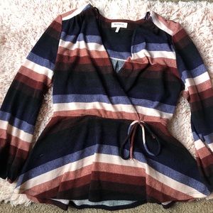 Striped V-Neck Shirt - SEE DESCRIPTION :)